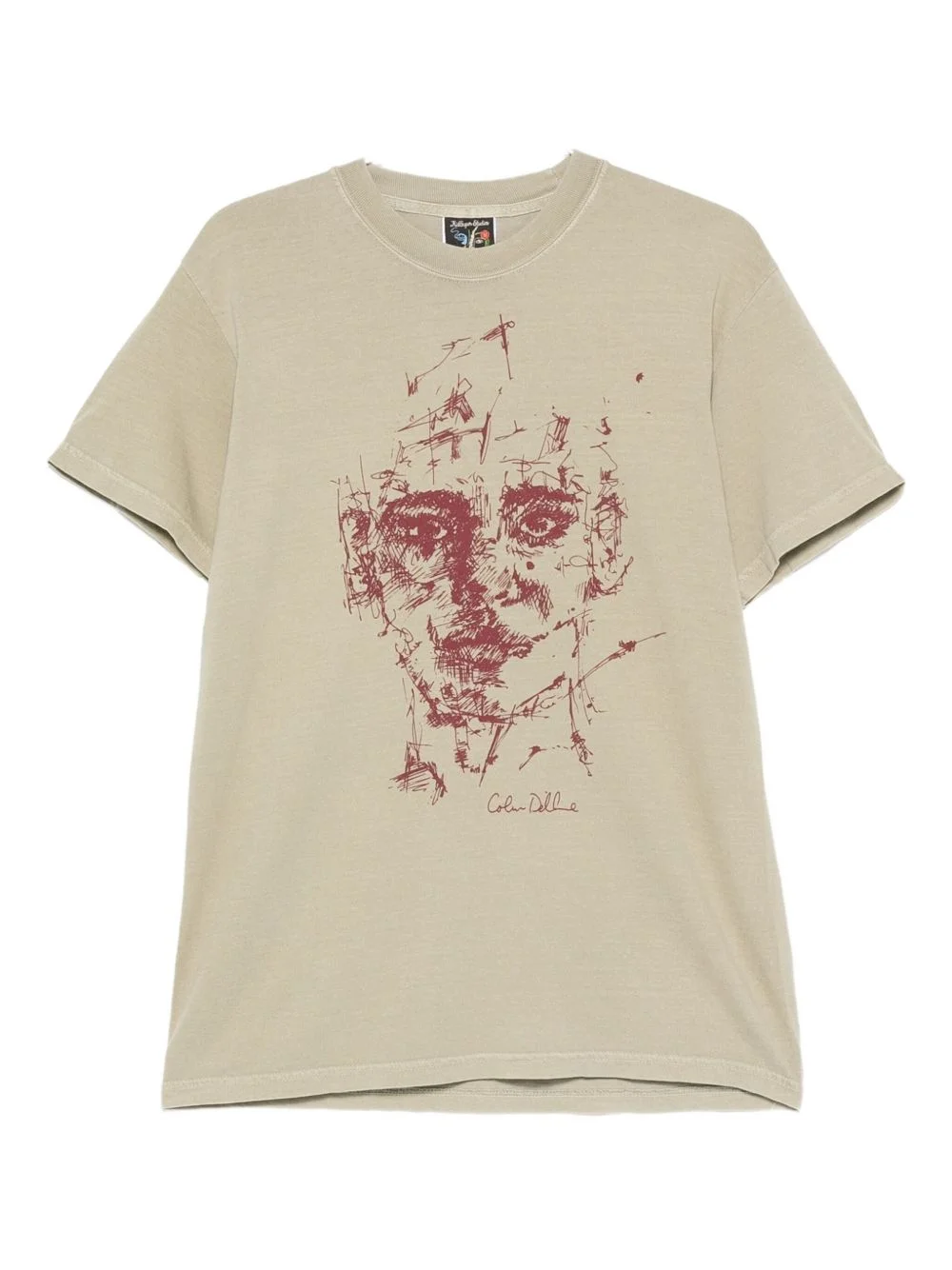 face-graphic T-shirt - 1