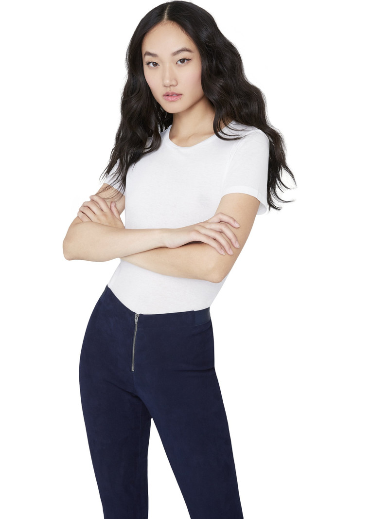Alice + Olivia FRONT ZIP SUEDE LEGGING outlook
