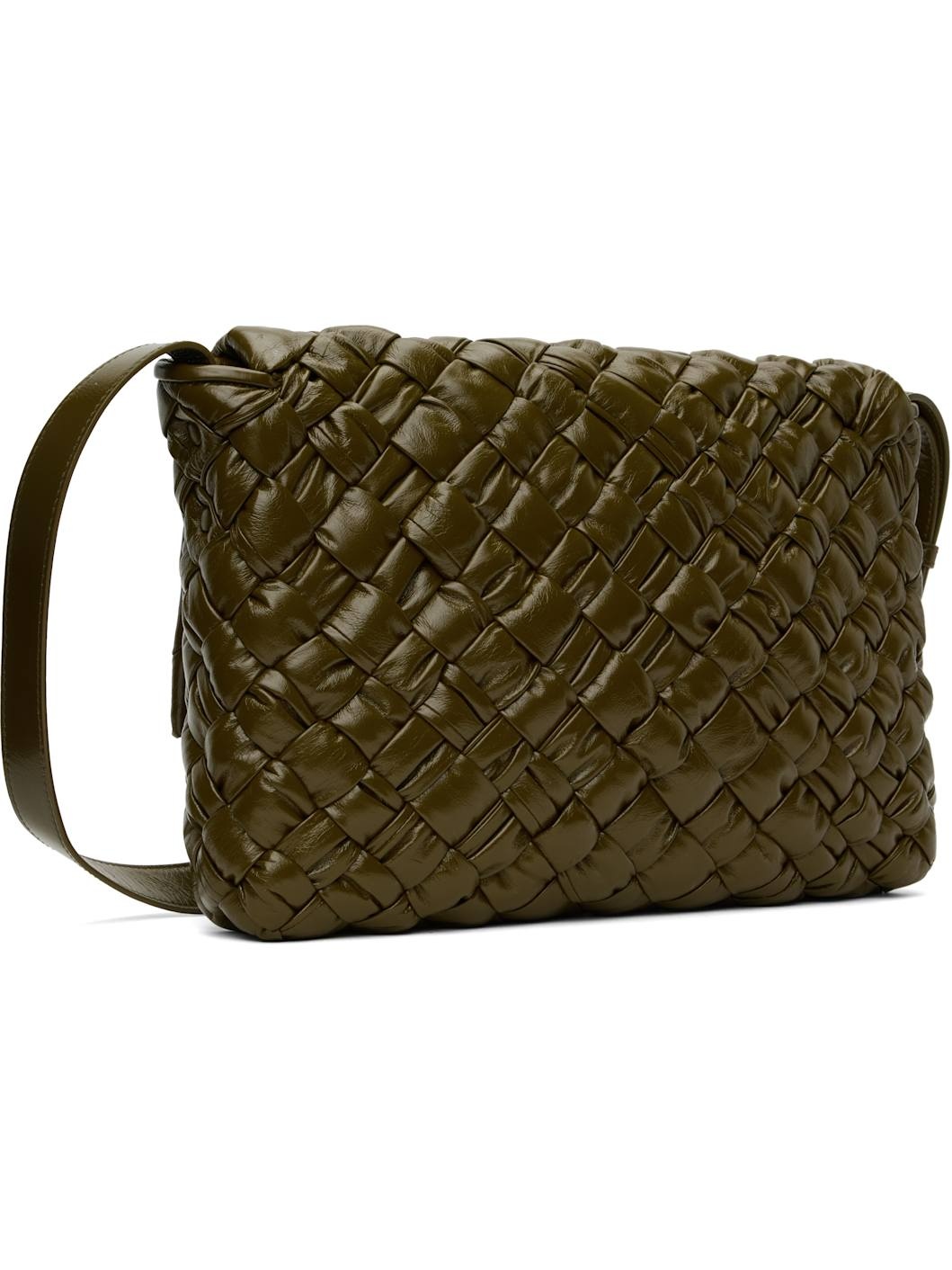 Khaki Rumple Messenger Bag - 3