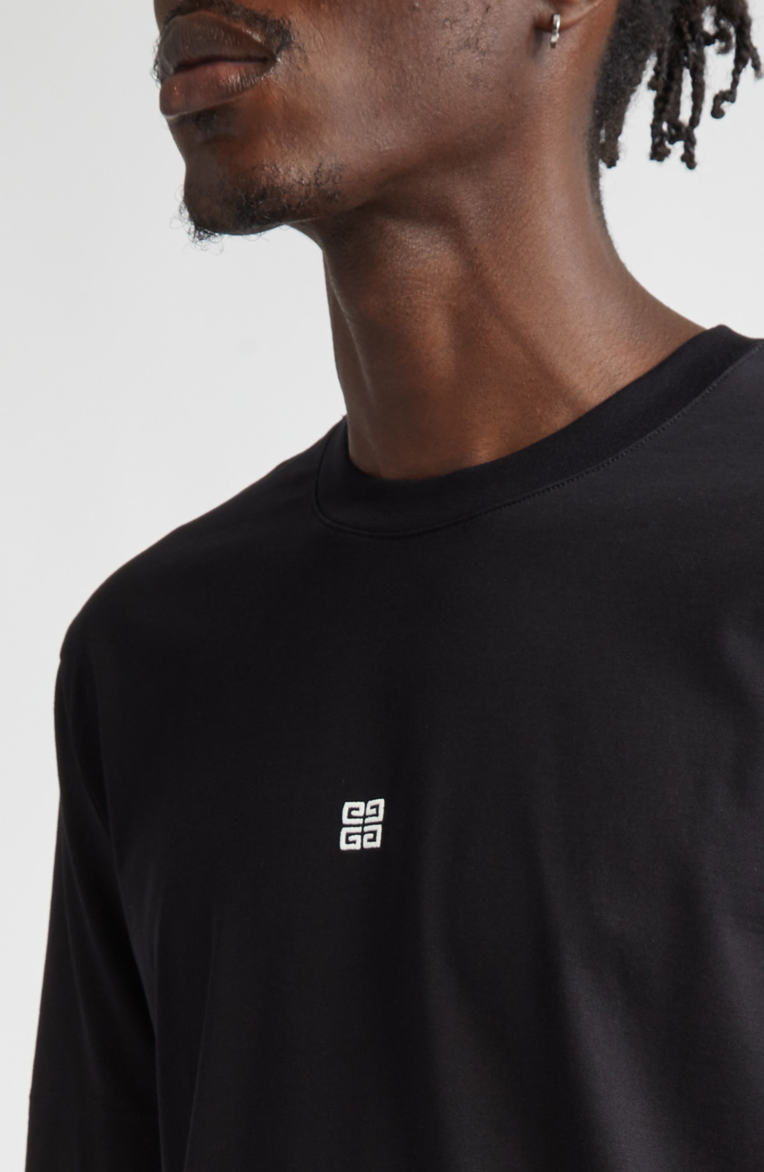 Slim Fit 4G Embroidered Cotton T-Shirt - 4