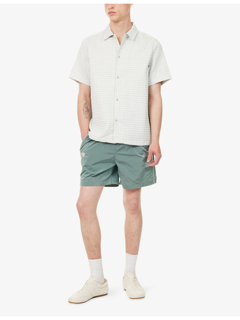 Les Deux Check Seersucker Short-Sleeve Cotton Shirt outlook