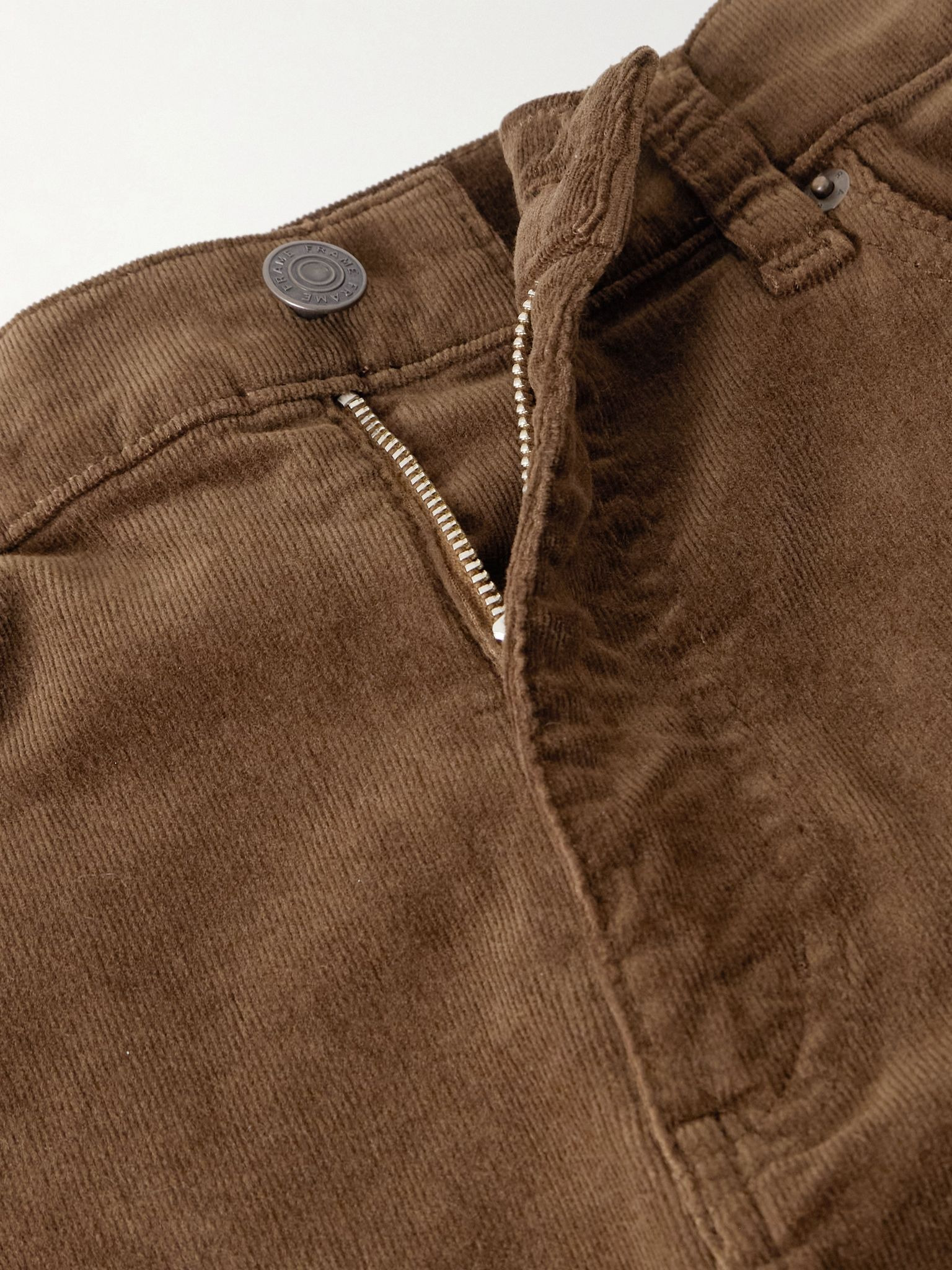 Cotton-blend corduroy flared pants Brown - 4