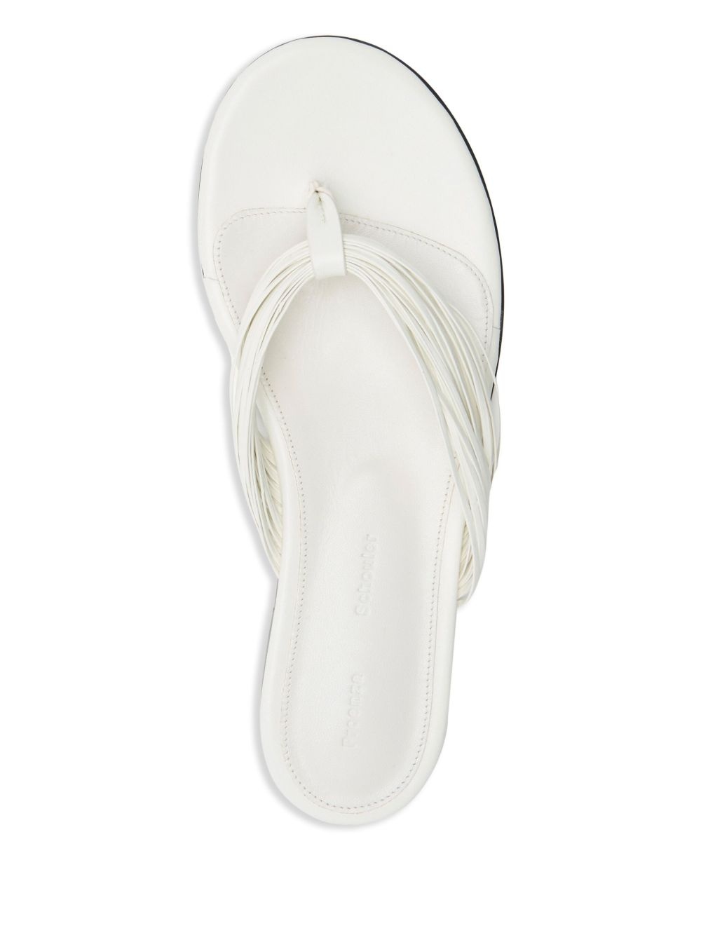 pleated-strap flat sandals - 4