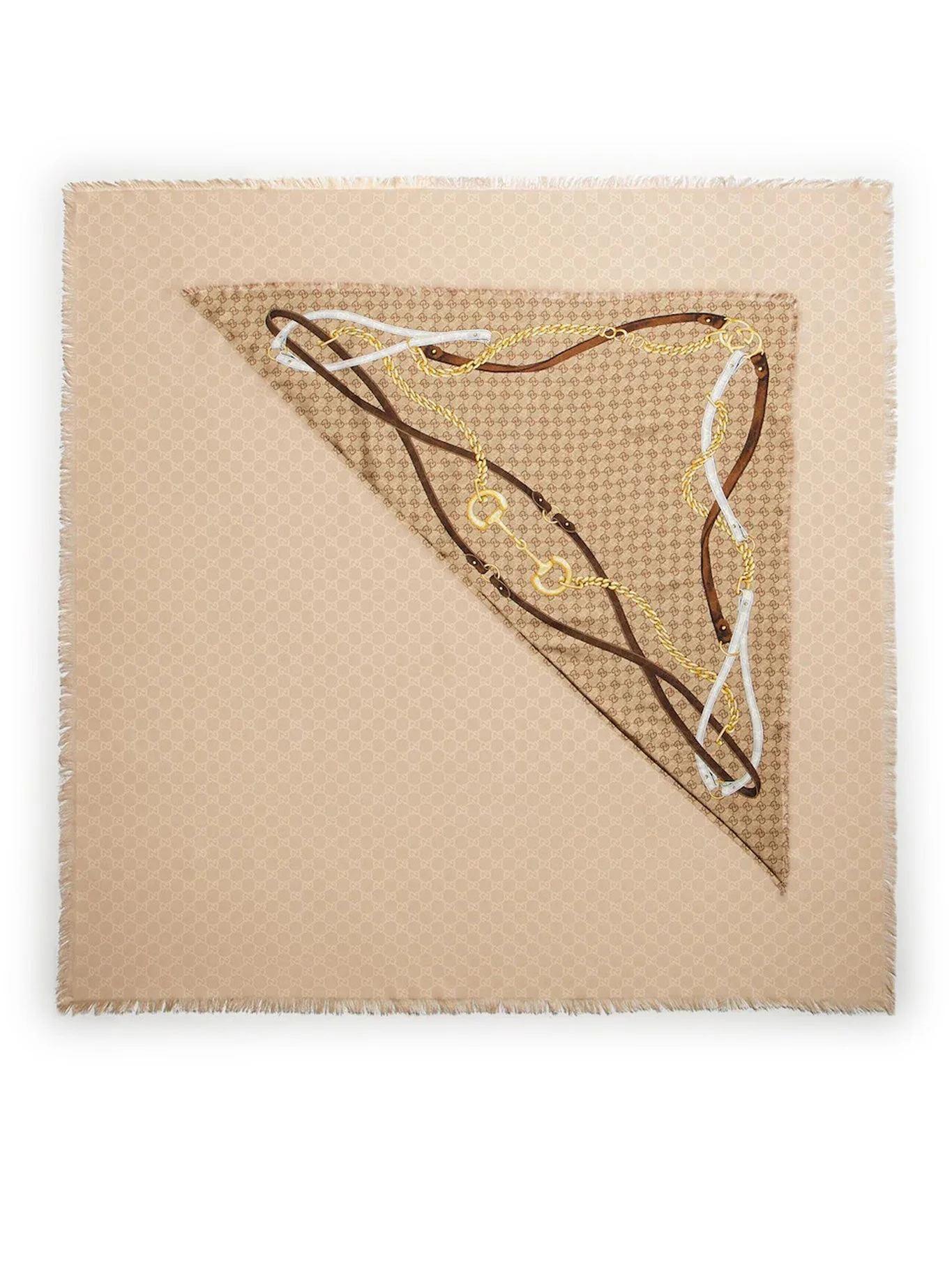 GG WOOL SILK JACQUARD CAPE - 1