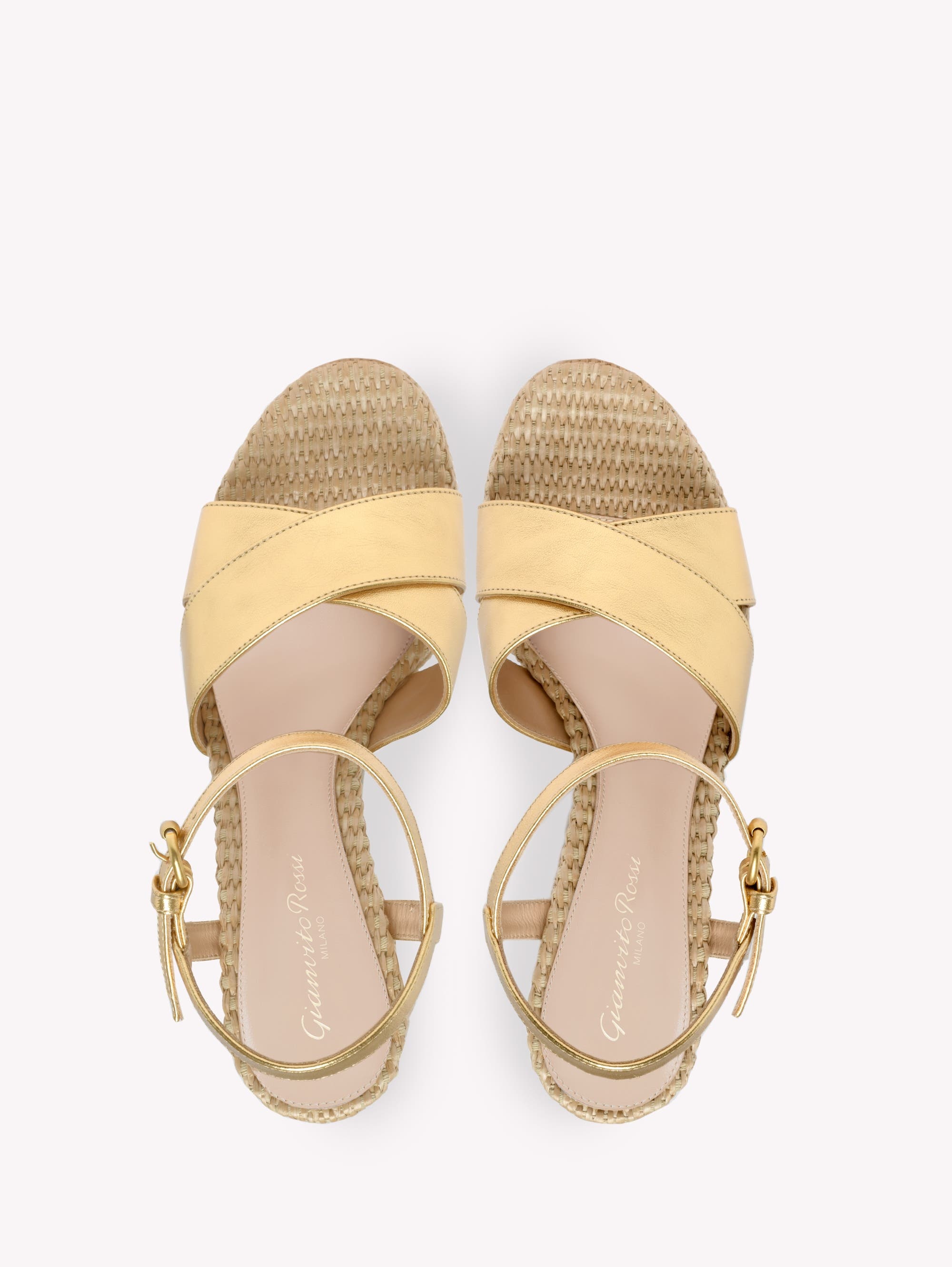 Gianvito Rossi Bebe Sandals in Metallic Gold at Nordstrom - 3