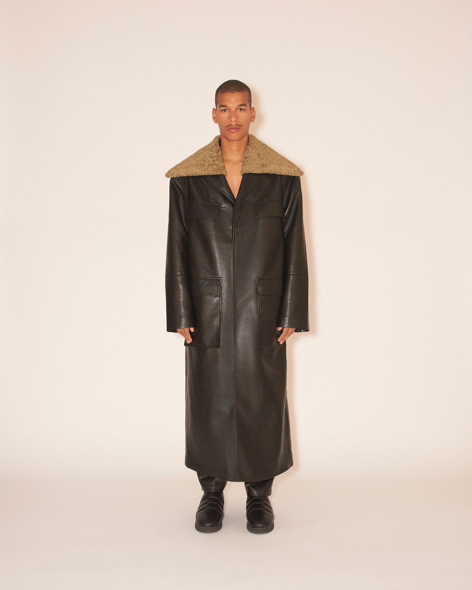 CORVIN - Patch pocket coat - Black/khaki - 3
