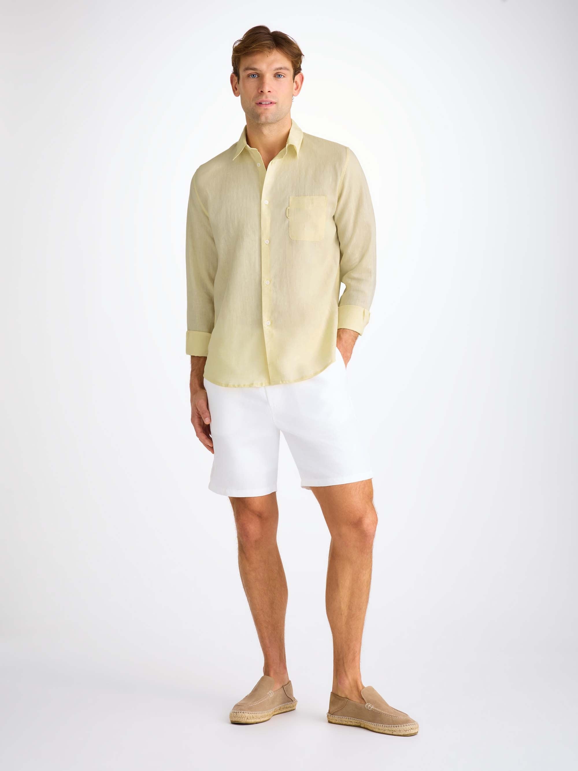 Men's Shirt Monaco Linen Buttermilk - 3