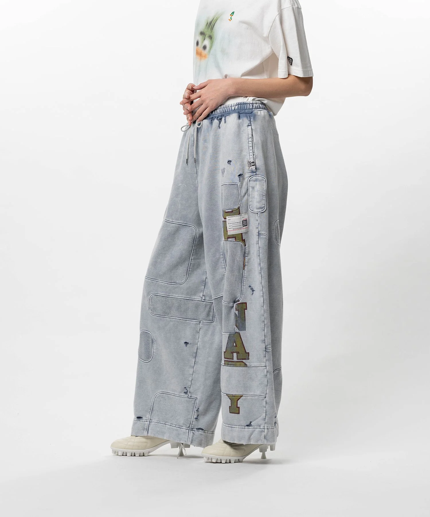 Bleached Repair Sweat Pants - 1