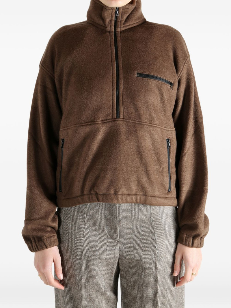 AURALEE half-zip fleece sweatshirt outlook