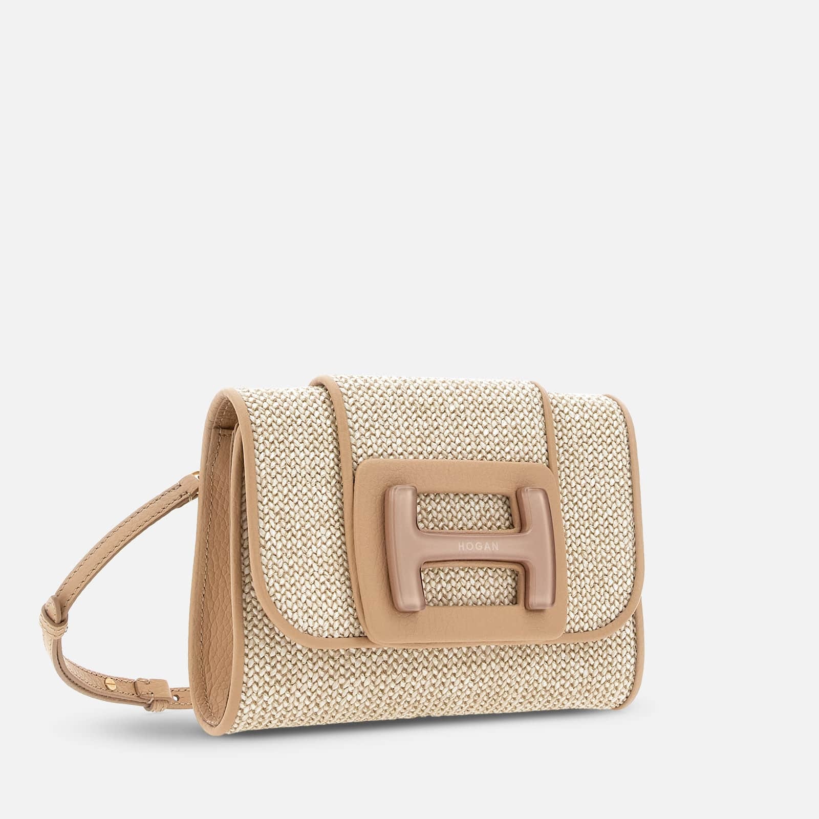 Hogan H-Bag Crossbody Bag Beige Pink - 3