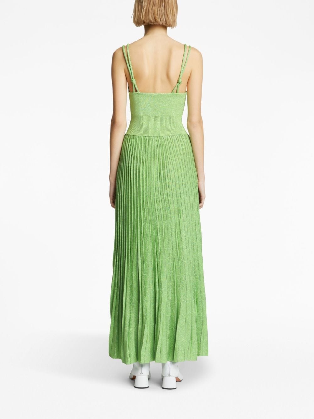 sleeveless pleated midi dress - 4