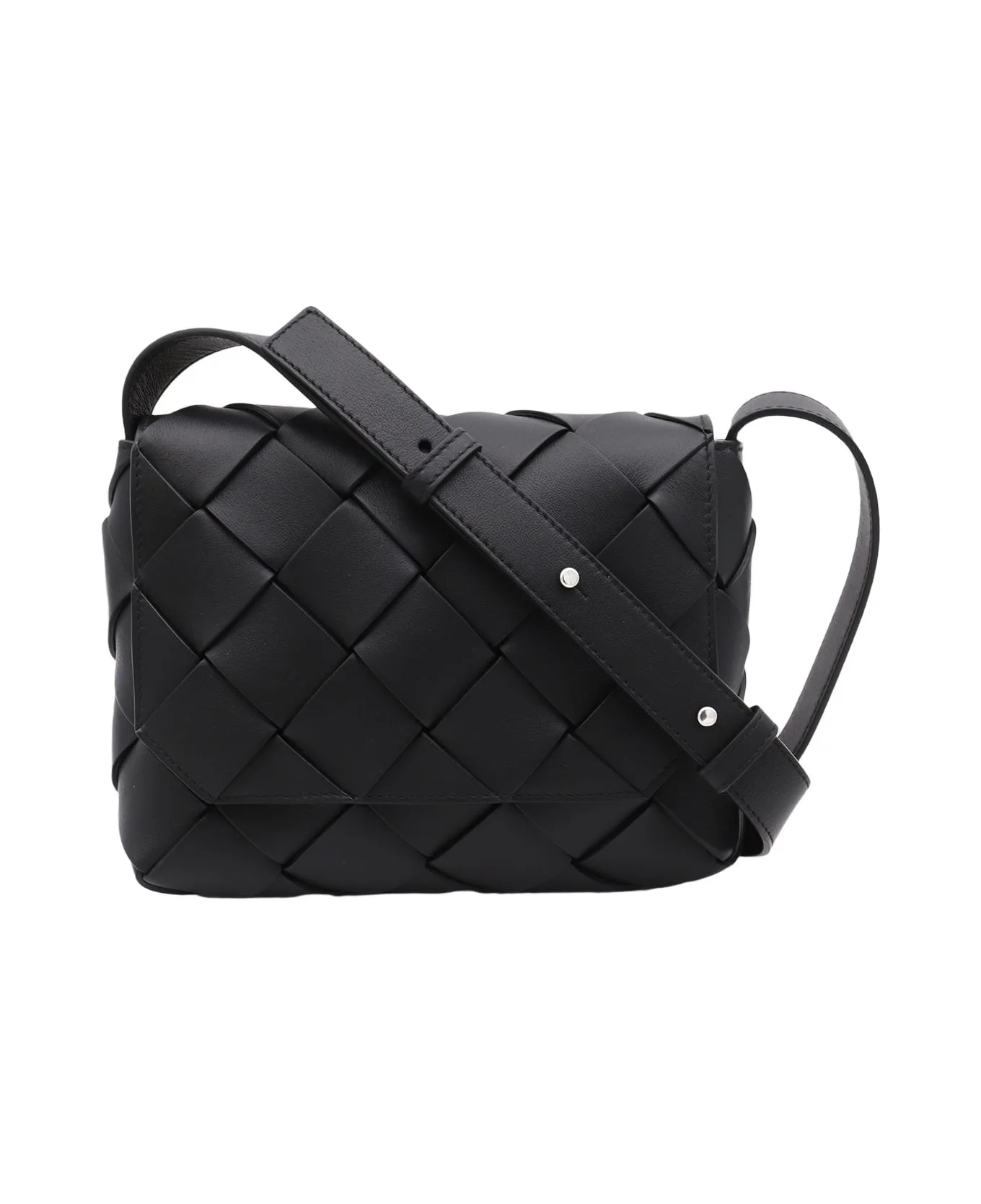 Black Leather Crossbody Bag - 1