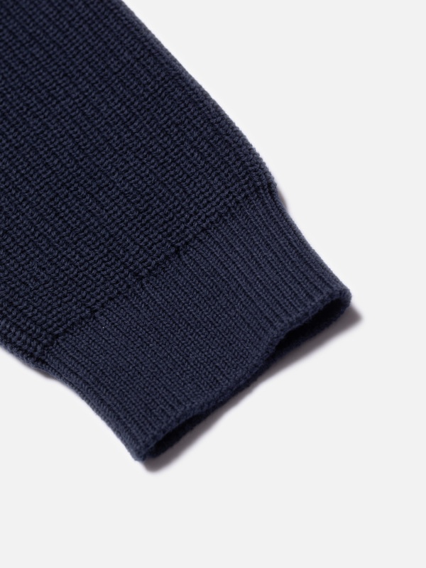 August Rib Cotton Sweater Navy - 5
