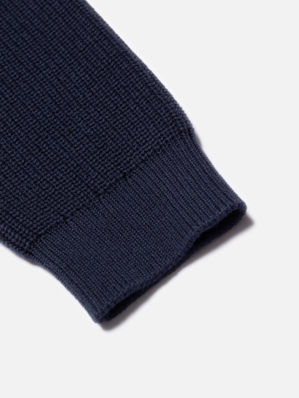 August Rib Cotton Sweater Navy - 6