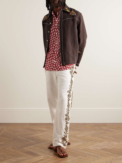 BODE Show Pony Embroidered Linen Shirt outlook