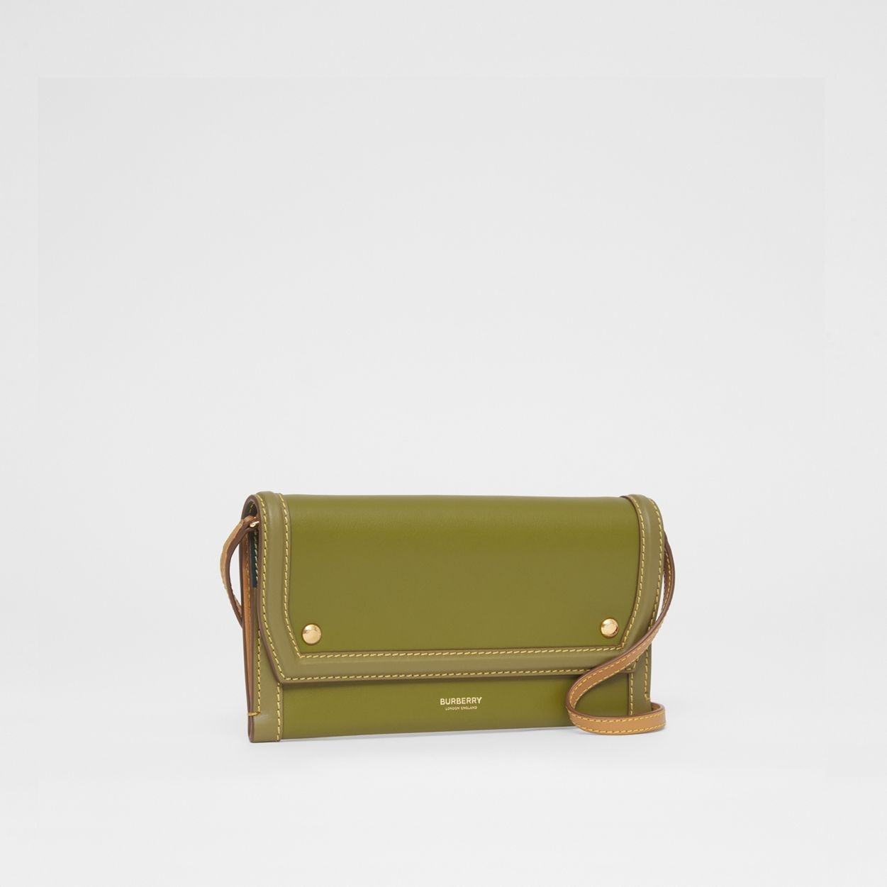 Colour Block Leather Phone Case with Strap - 9