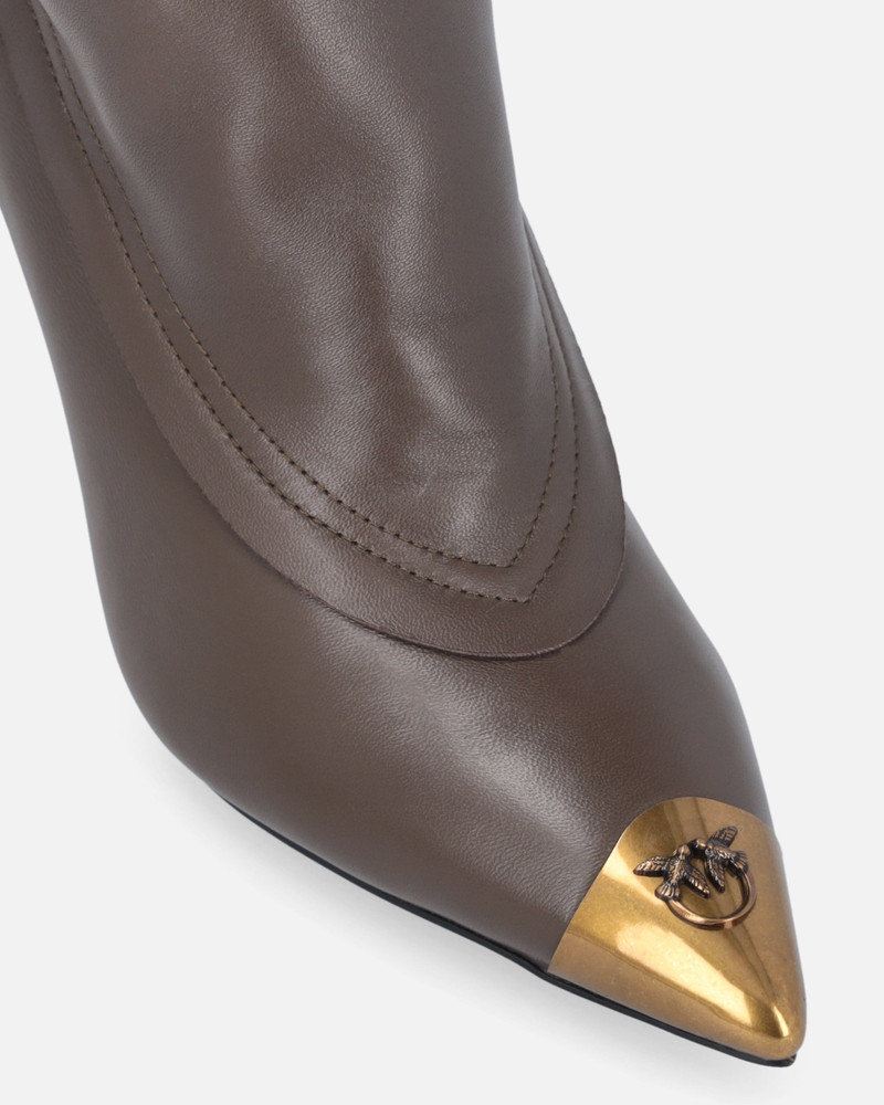 BOOTIES WITH FAUX FUR AND METAL TOE 4