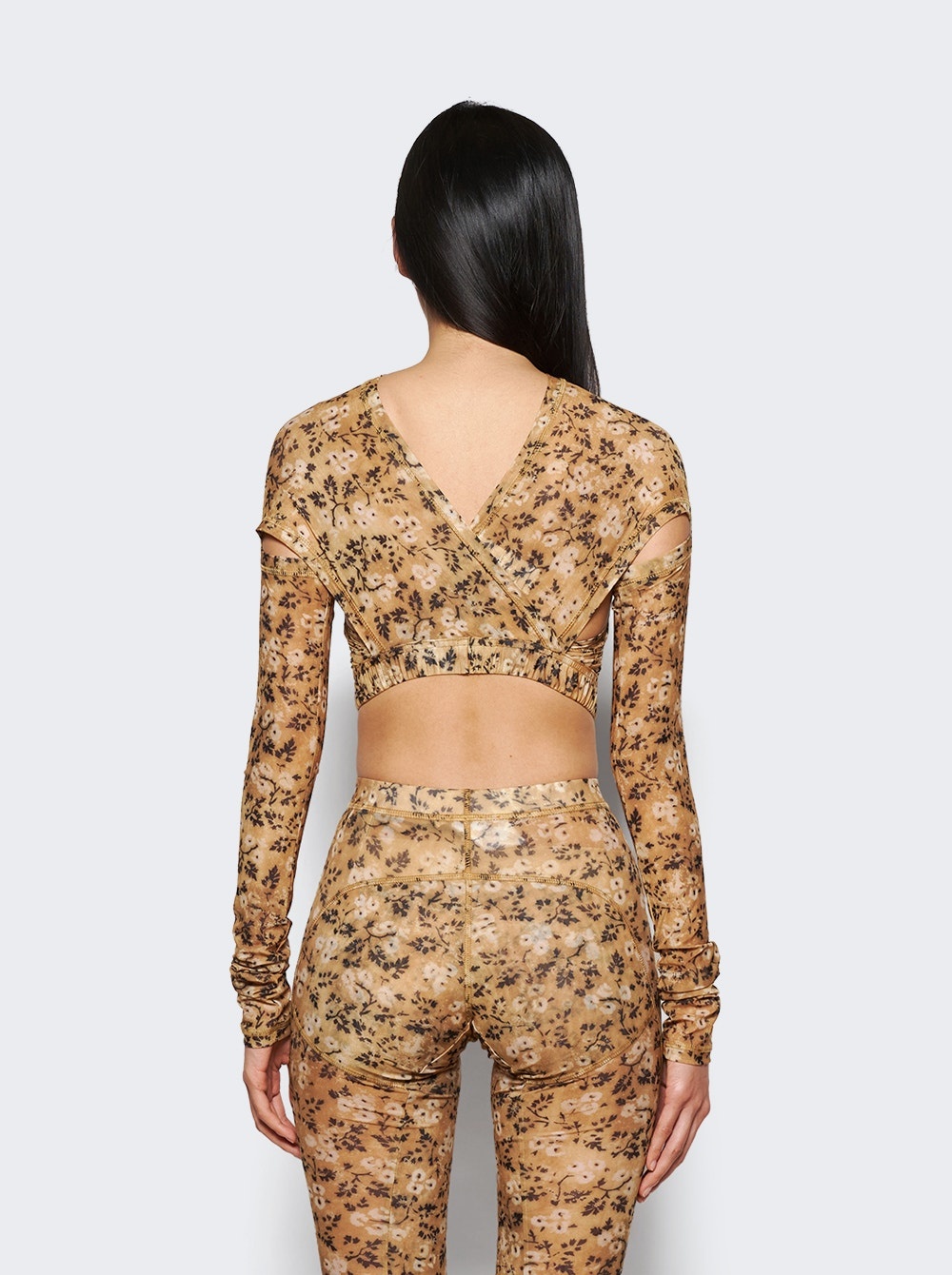 Anti Cross-Over Cropped Top Wall Flower - 5