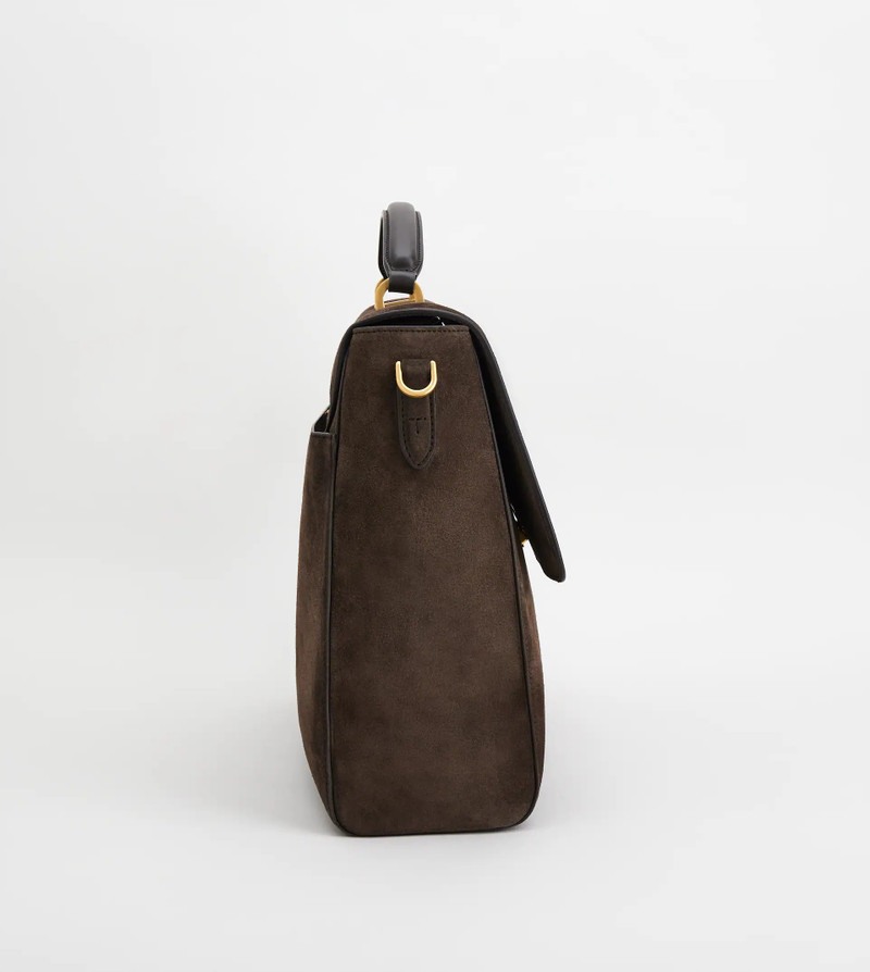 Tod's TIMELESS DOCUMENT HOLDER IN SUEDE SMALL - BROWN outlook