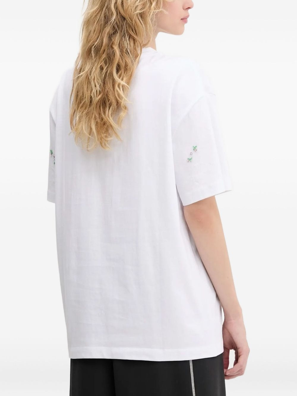 embellished floral-print T-shirt - 2