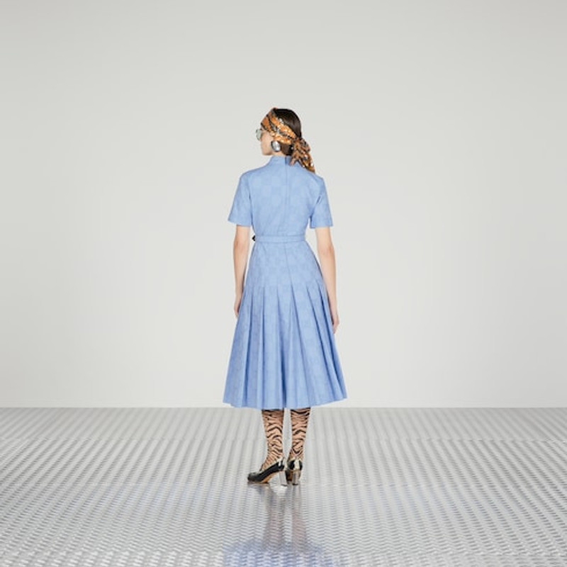 Cotton poplin midi dress 8