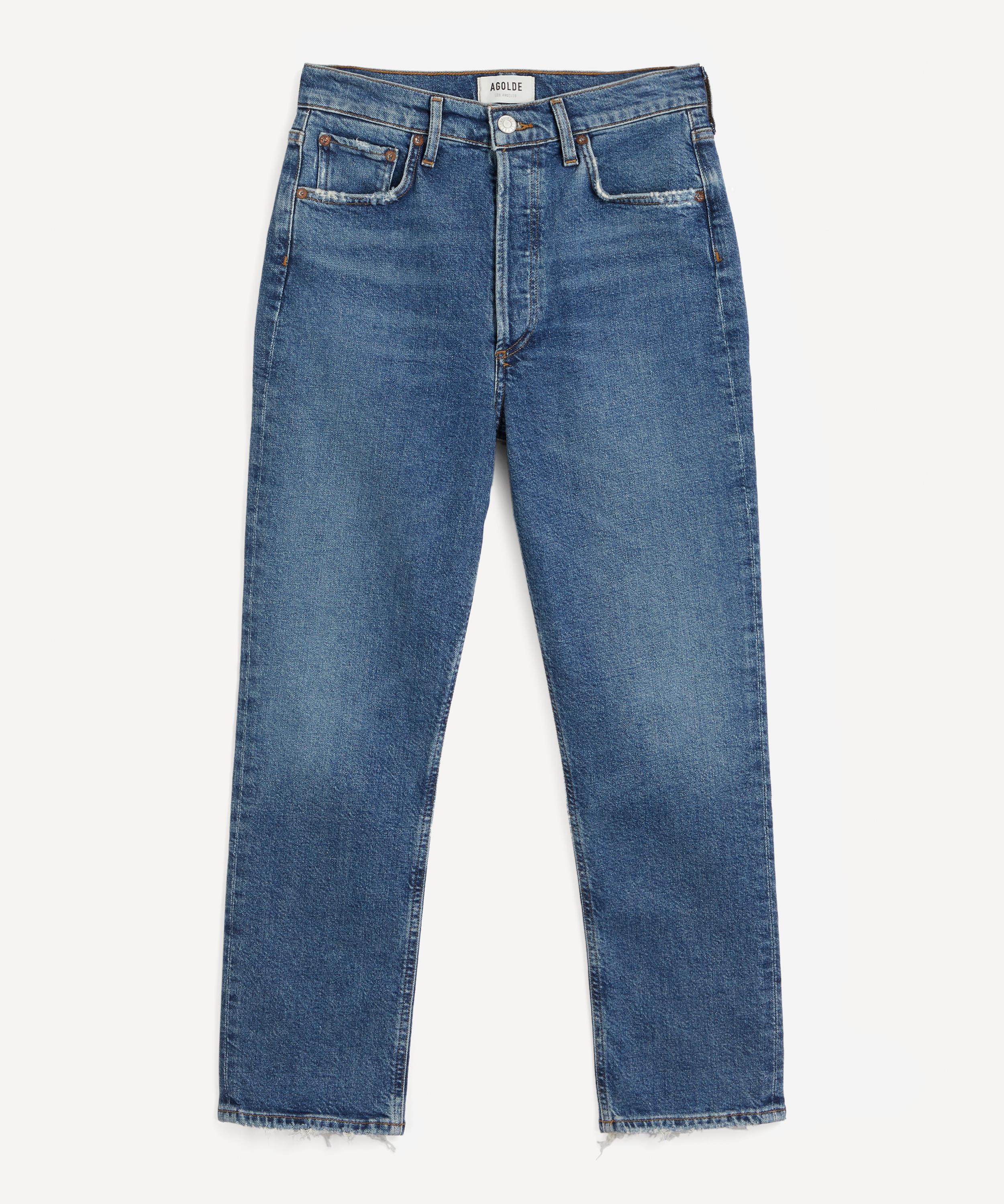 Riley High-Rise Straight Crop Jeans - 1