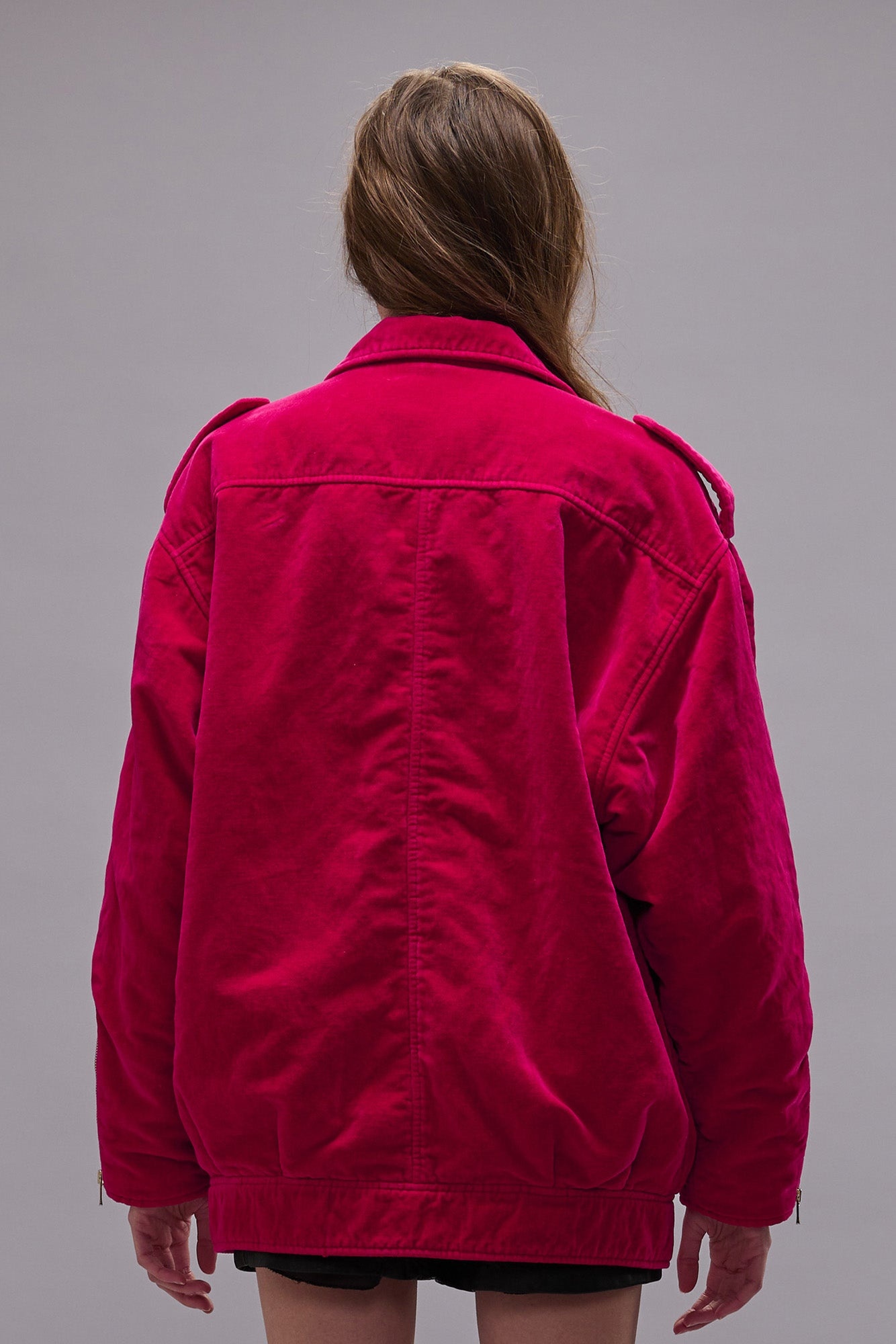 ELONGATED MOTORCYCLE JACKET - RASPBERRY - R13 - 7