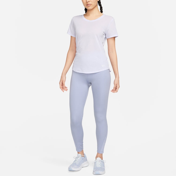 (WMNS) Nike Dri-FIT One Breathe Short-Sleeve Top 'Purple' DX0132-536 - 4