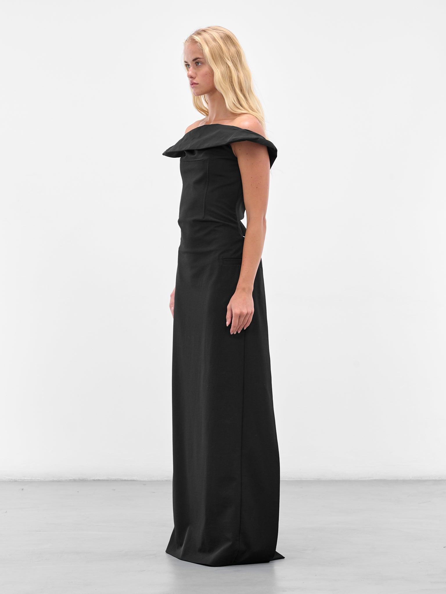 Black Backless Belt Maxi Dress - 2