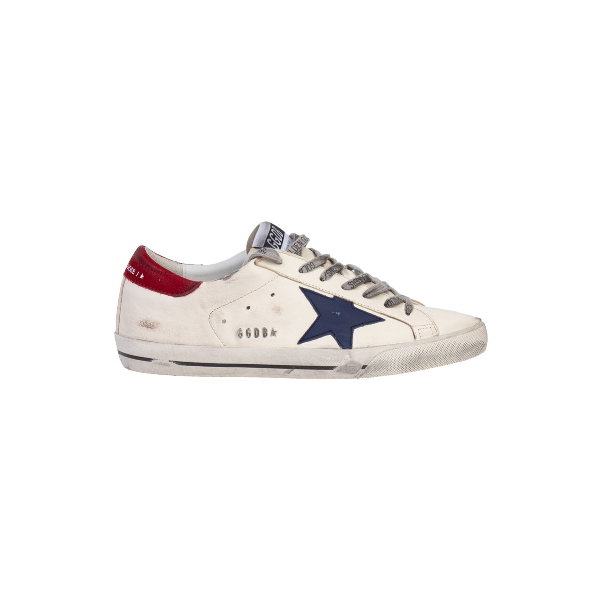 MEN'S SUPER STAR SNEAKERS (WHITE/BLUE/RED) - 1