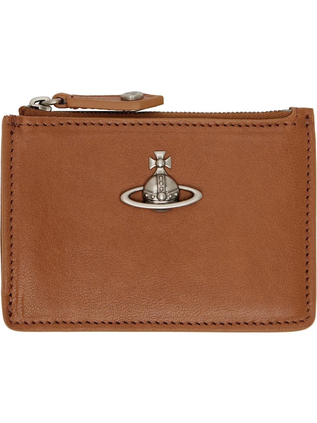Brown Slim Long Card Holder - 1