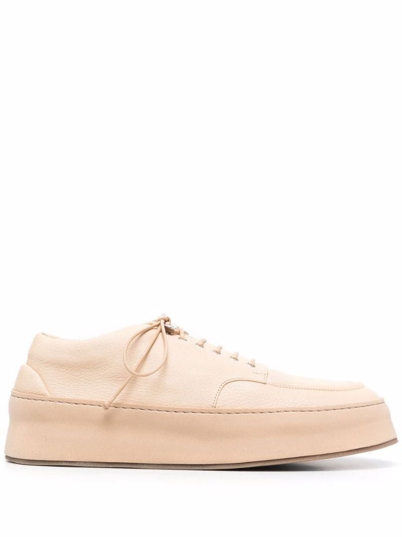 leather lace-up derby shoes - 1