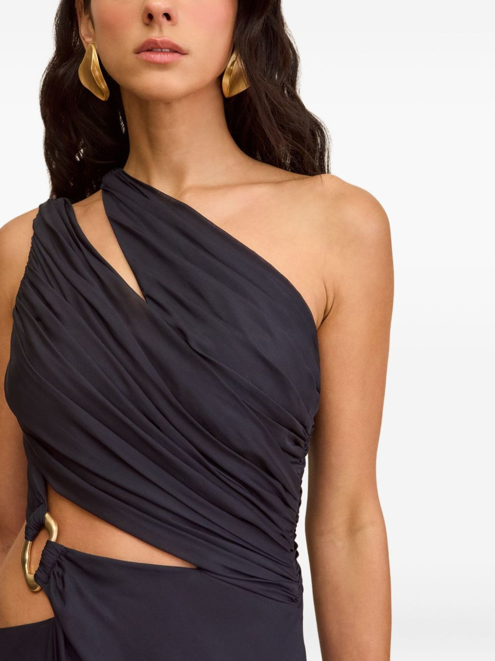 Zan one-shoulder cut-out gown - 4