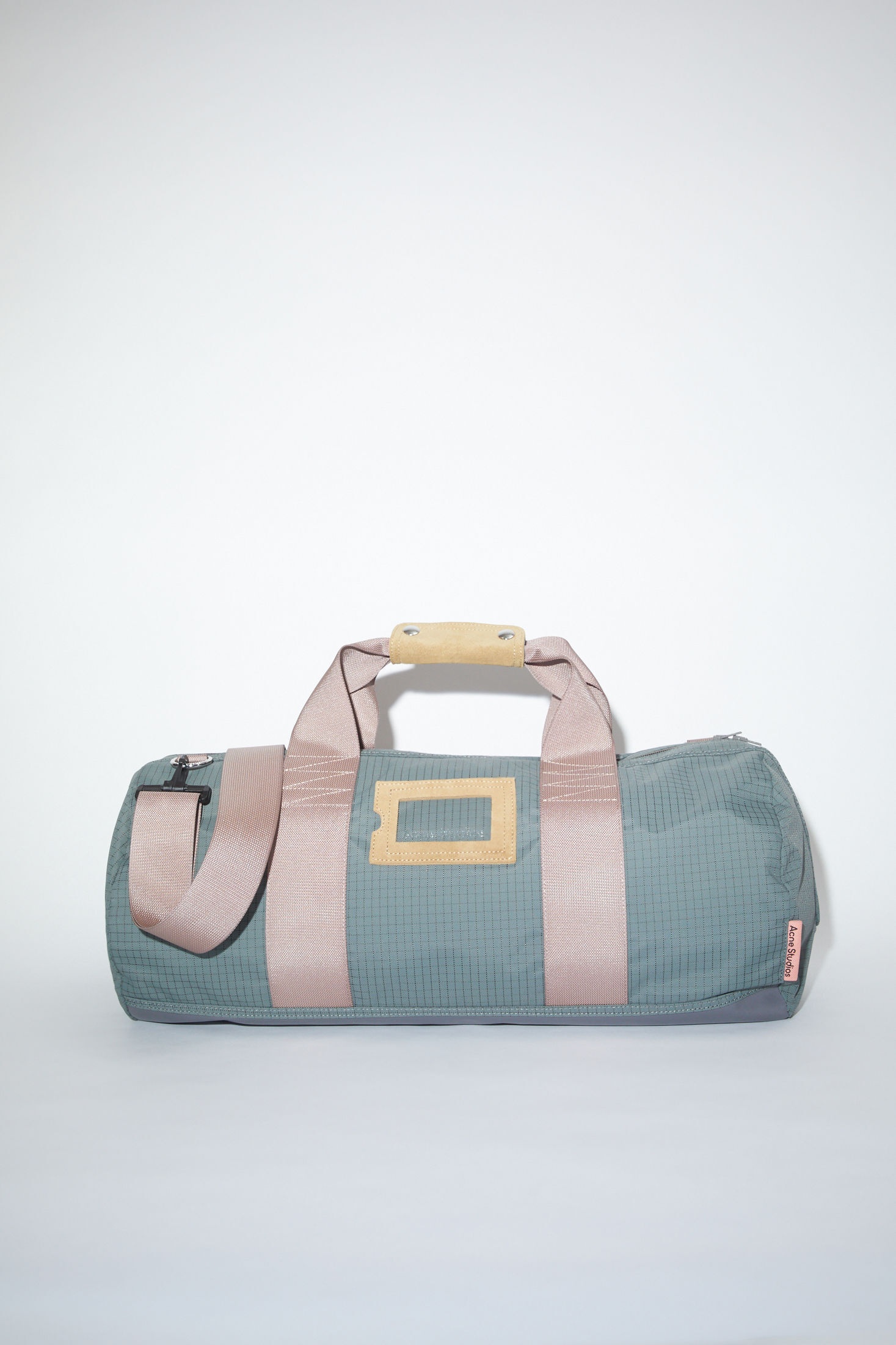 Nylon gym bag - Dark grey/old pink - 1