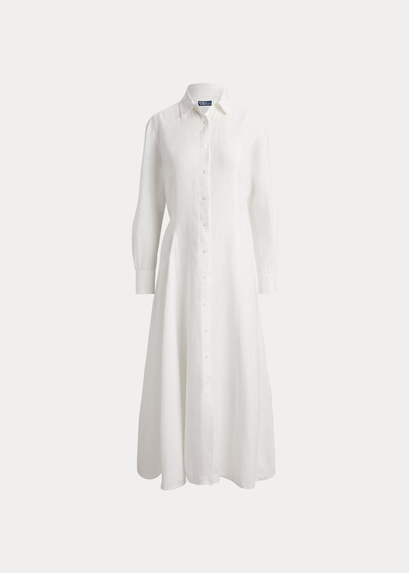 Self-Tie Linen Shirtdress 1
