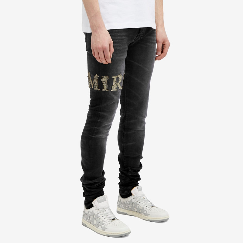 AMIRI AMIRI Baroque Varsity Logo Jeans outlook