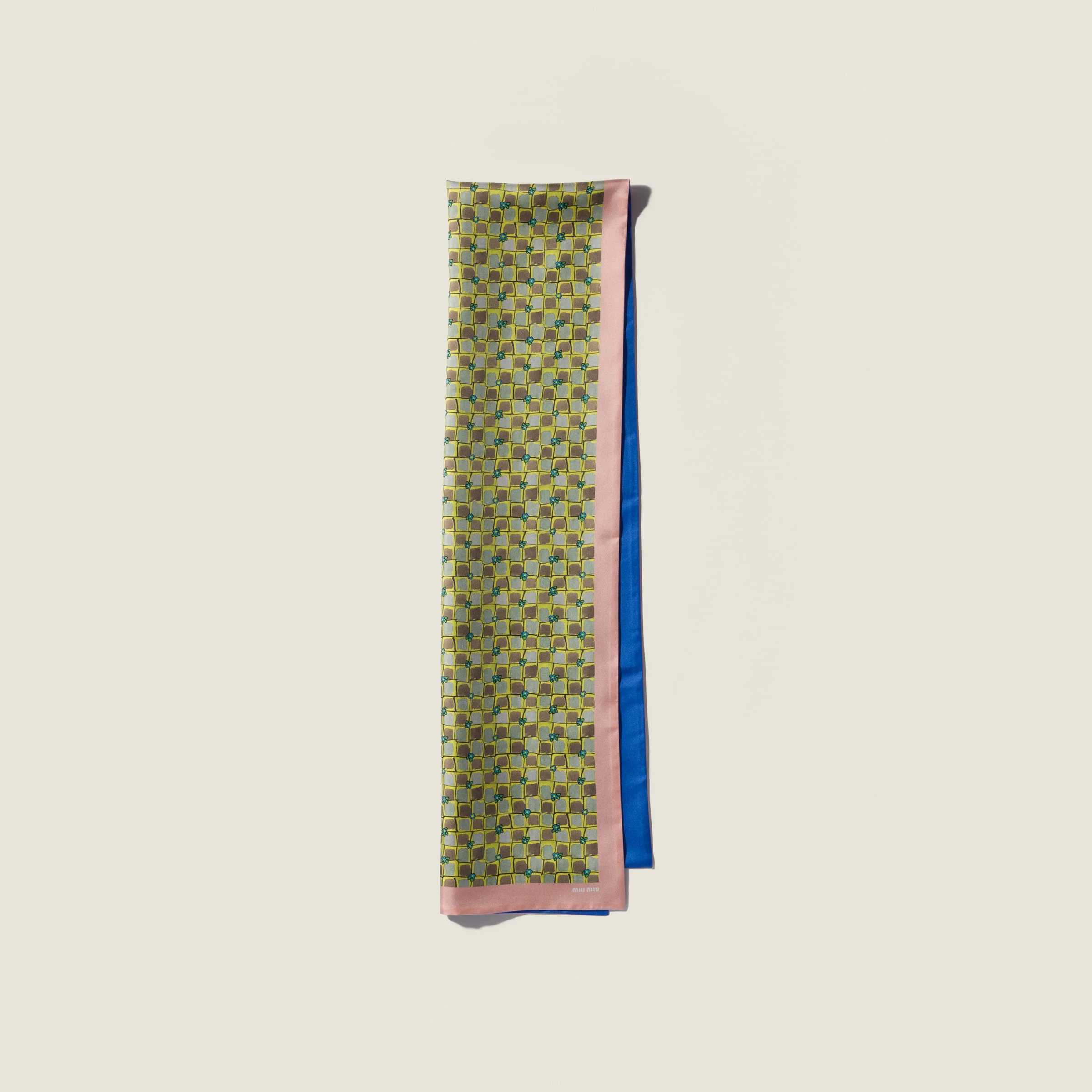 Printed twill scarf - 1