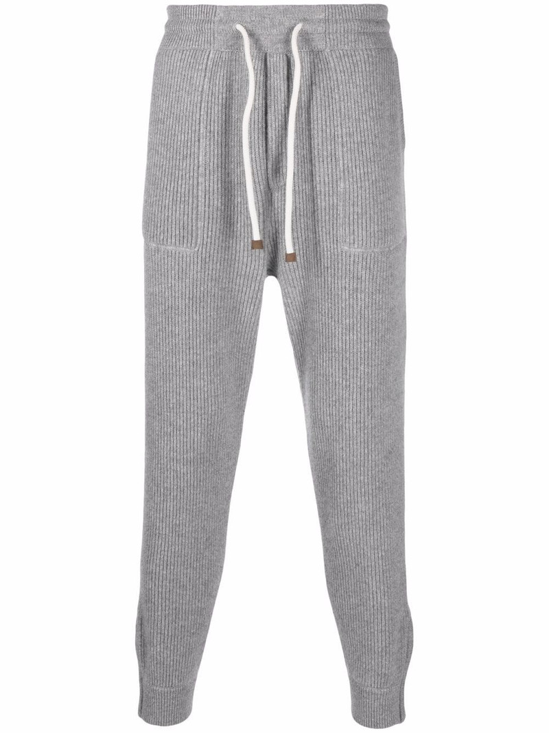 ribbed-knit cashmere sweatpants 1