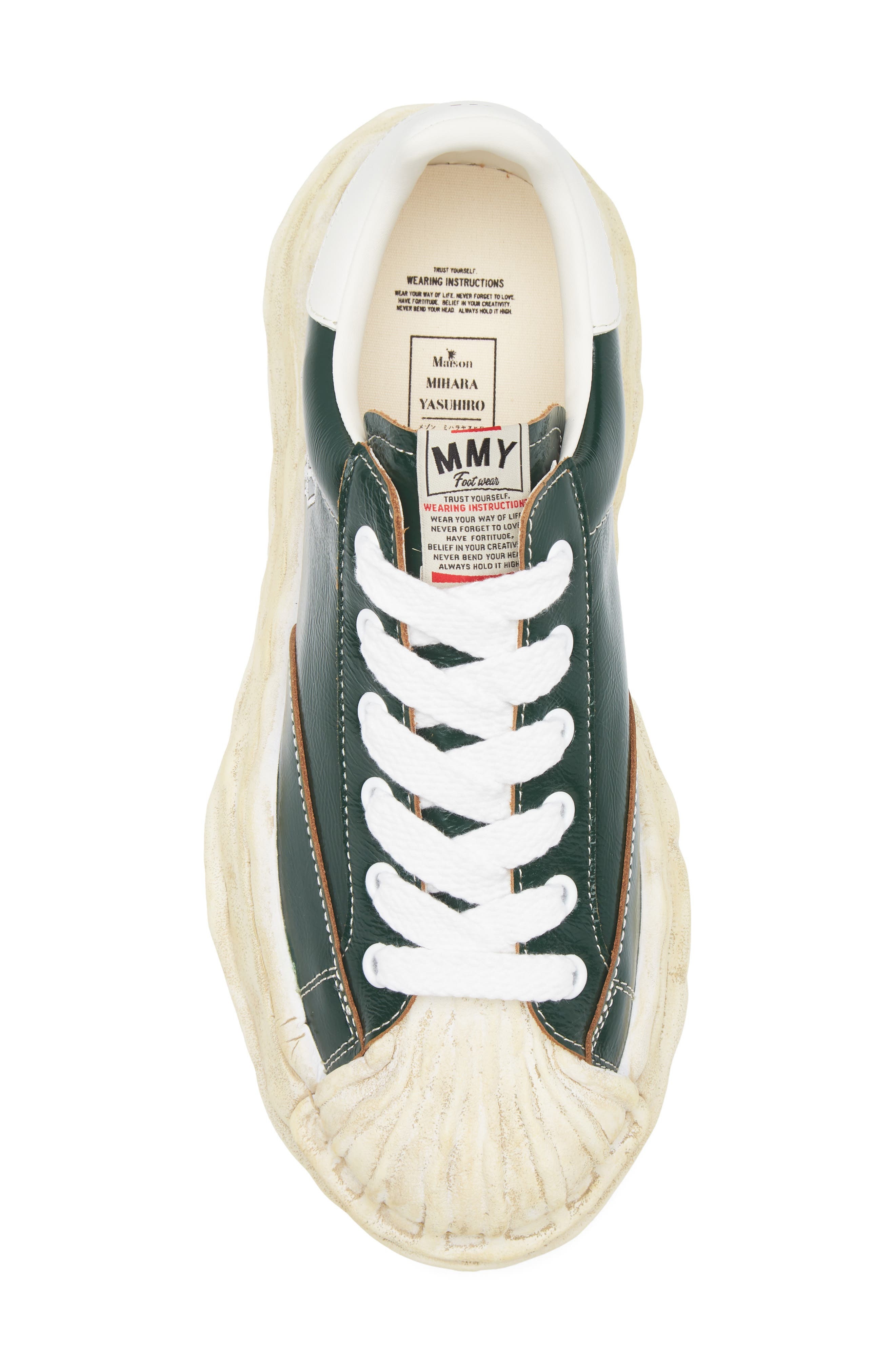 Maison MIHARA YASUHIRO Blakey OG Sole Leather Sneaker in Green at Nordstrom - 5