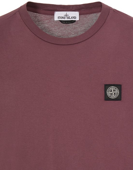 22713 GARMENT-DYED COTTON JERSEY  DARK BURGUNDY - 3