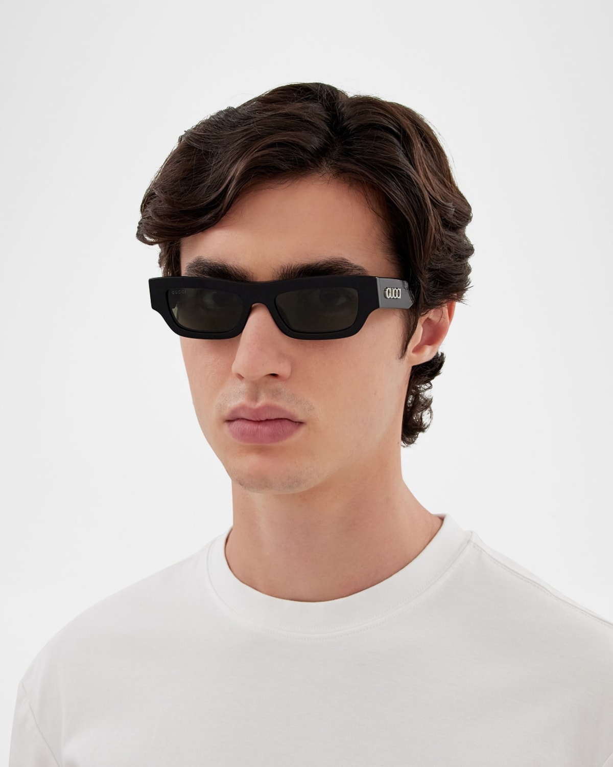 Men's GG1839SM Acetate Rectangle Sunglasses - 4