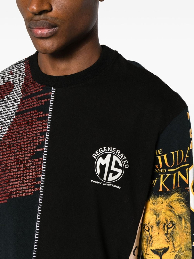 Regenerated panelled T-shirt 5