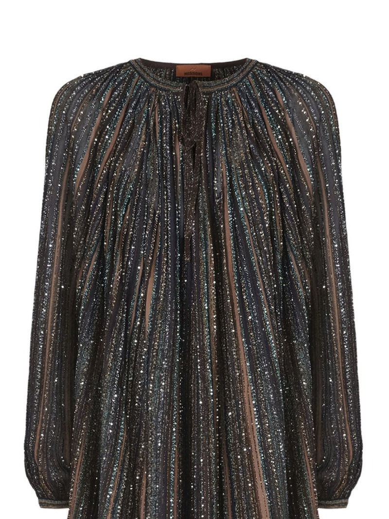 Missoni lamé long-sleeve maxi dress outlook
