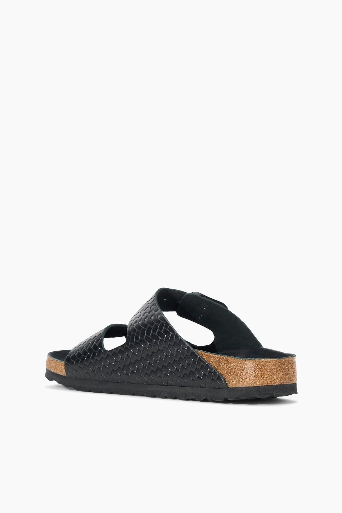 STAUD BIRKENSTOCK ARIZONA WOVEN EMBOSSED SANDAL BLACK - 5