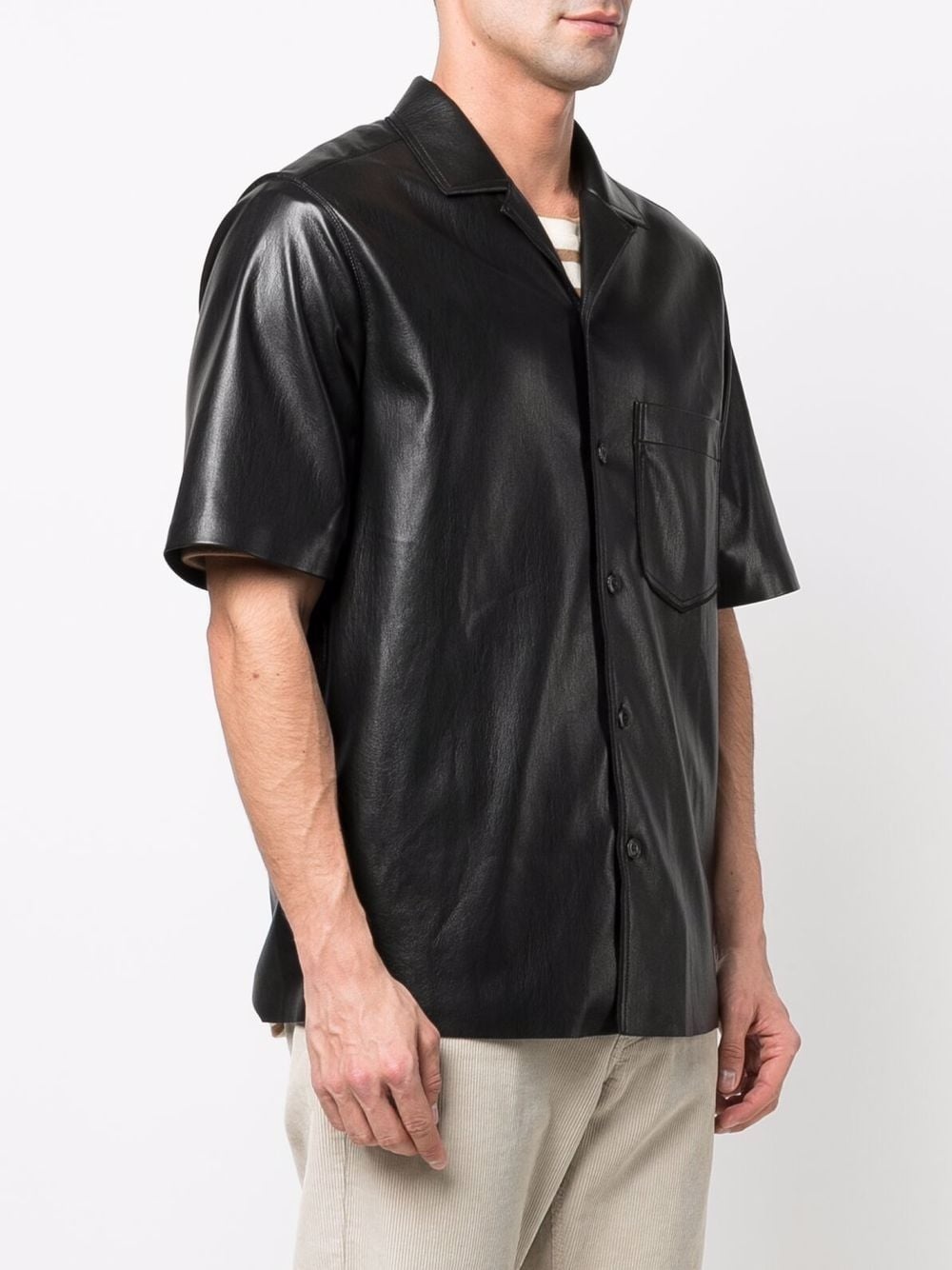 Camp faux-leather shirt - 3