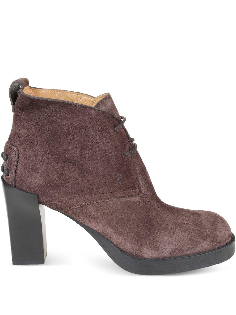 80mm lace-up block-heel boots - 1