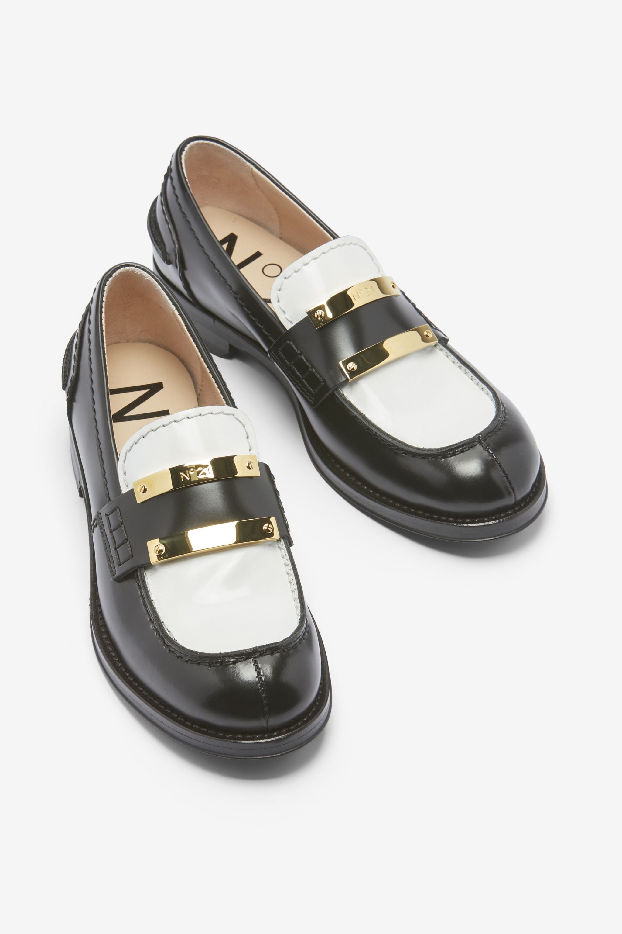COLOURBLOCK LEATHER LOAFERS - 4