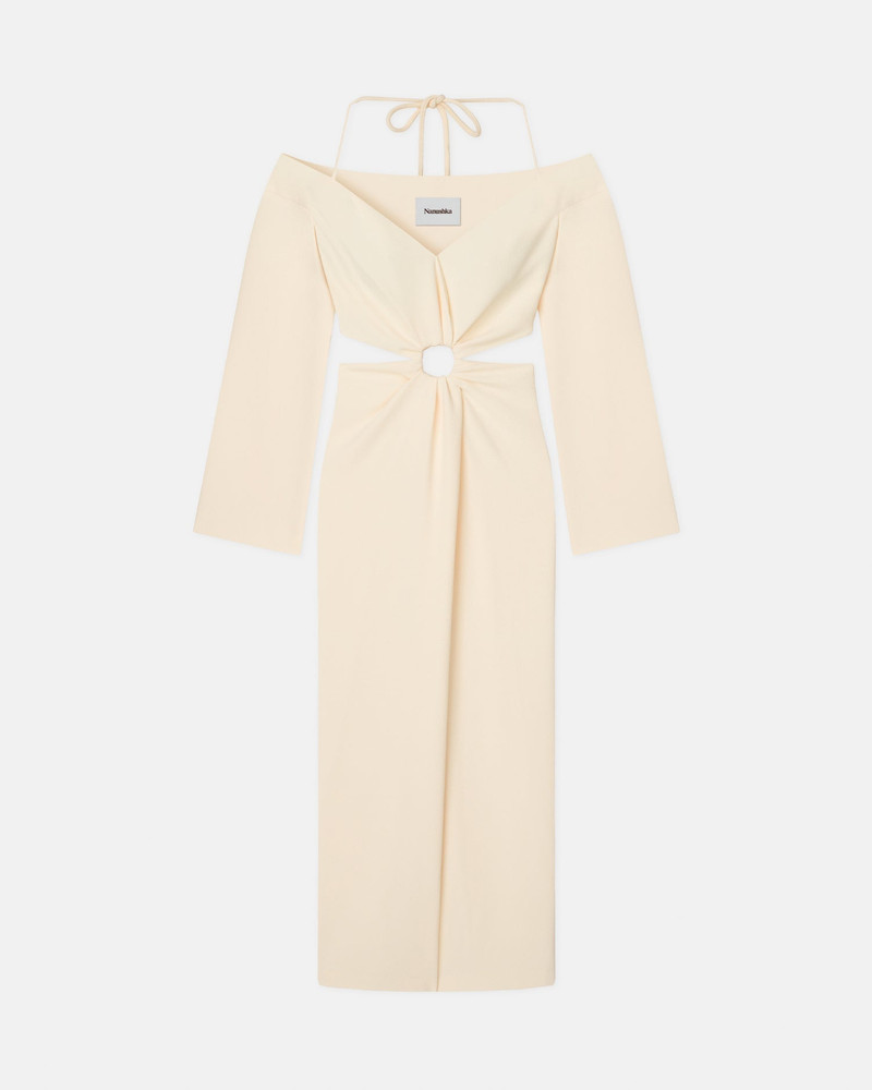 Bouclé-Crepe Midi Dress - 1