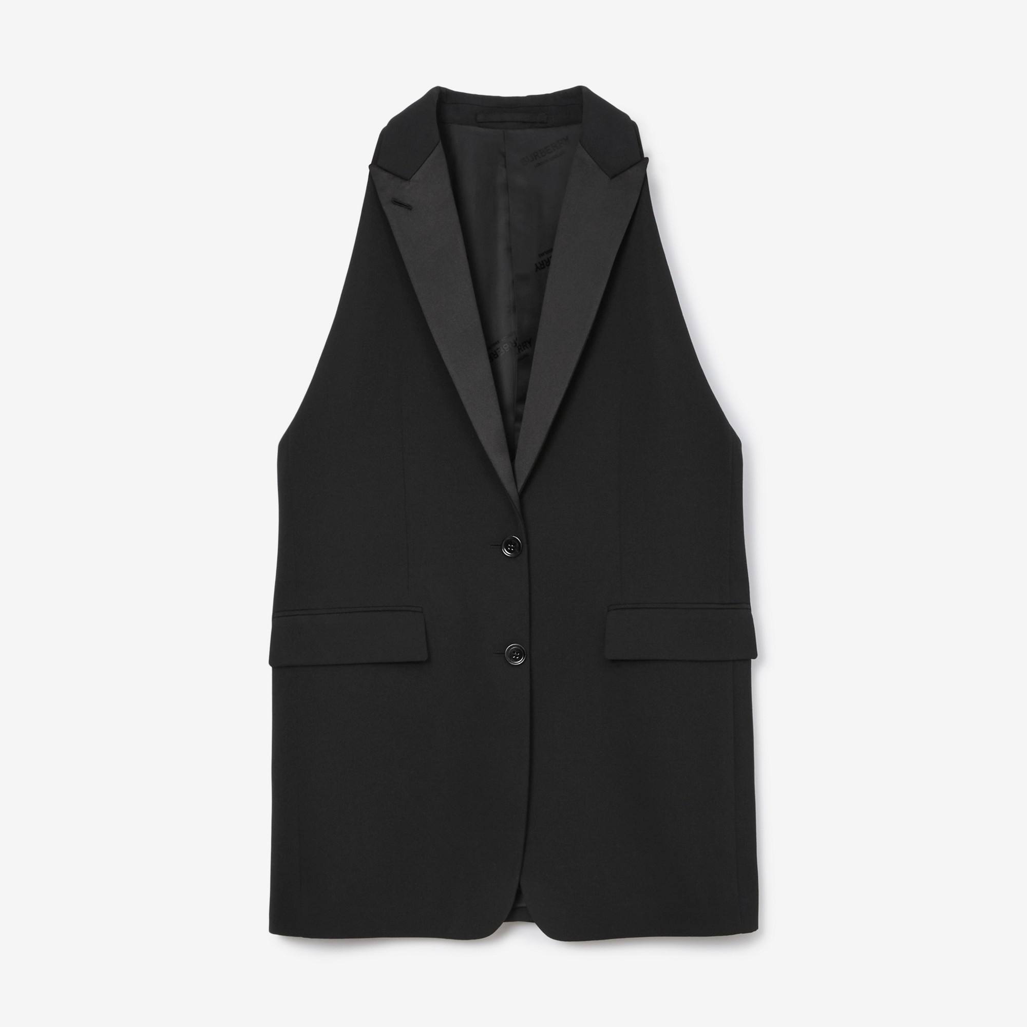 Sleeveless Wool Tailored Jacket - 1