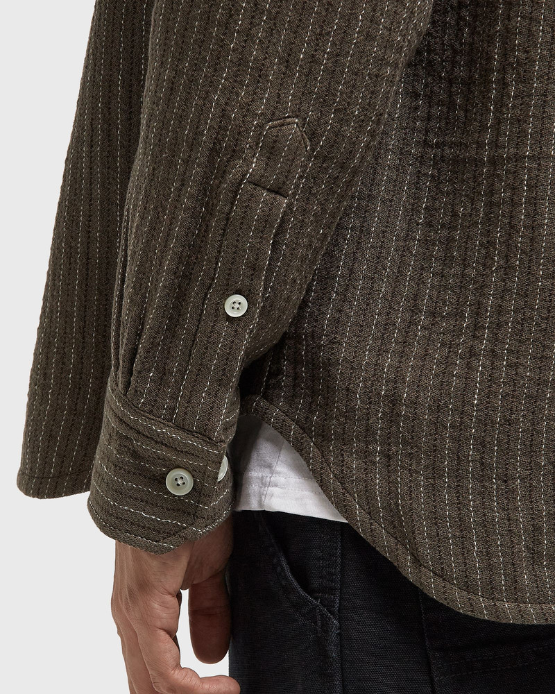 Mo Oversized Wool Stripe Shirt 4